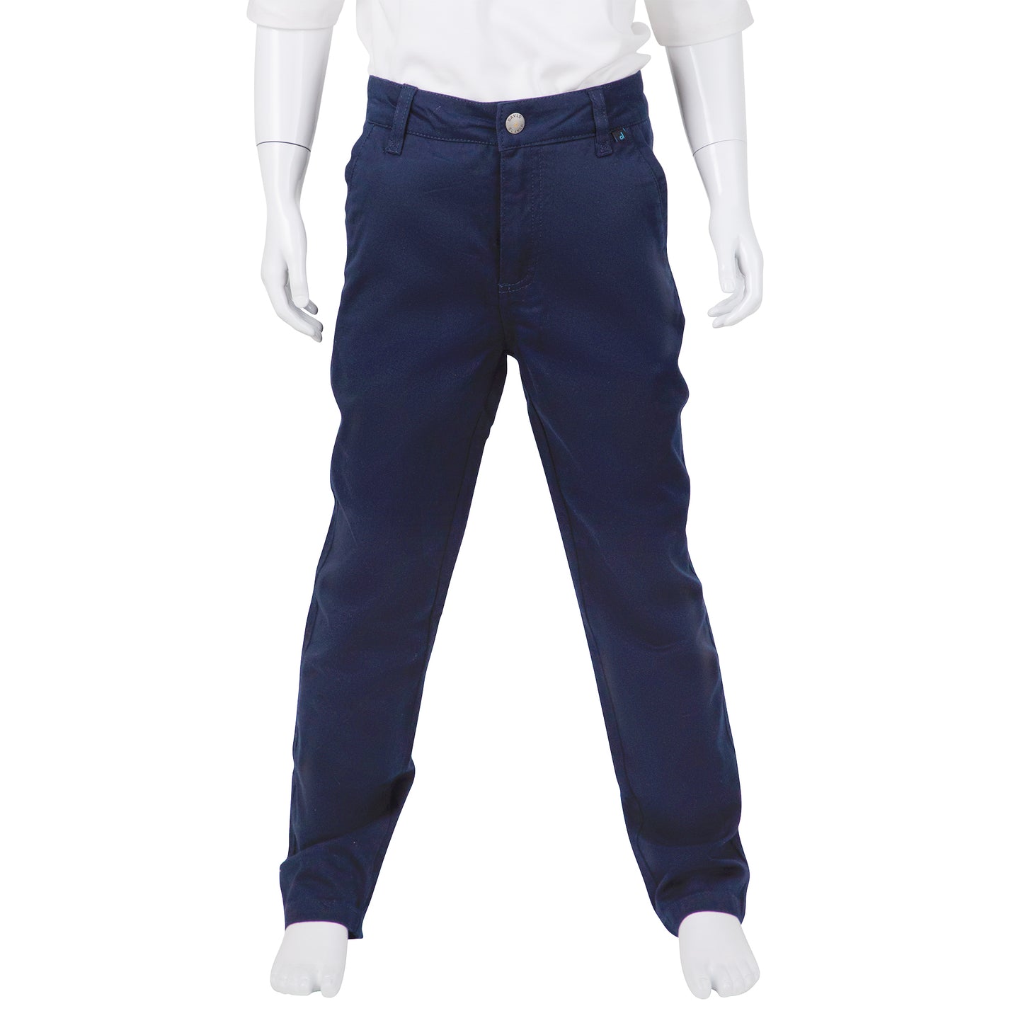 David Oliver Boys Chino Skinny Fit Pants   ROBERT NAVY