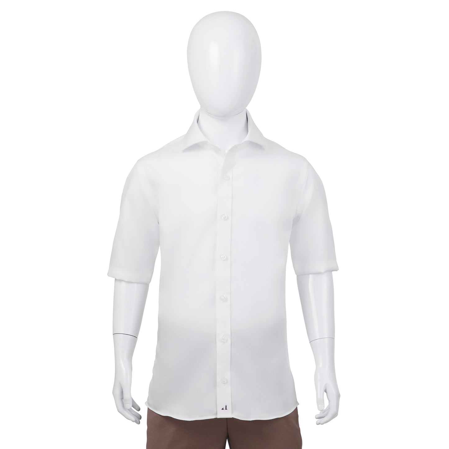 Alviso 100% Cotton Non - Iron Pinpoint Slim Fit Short Sleeve Shirt